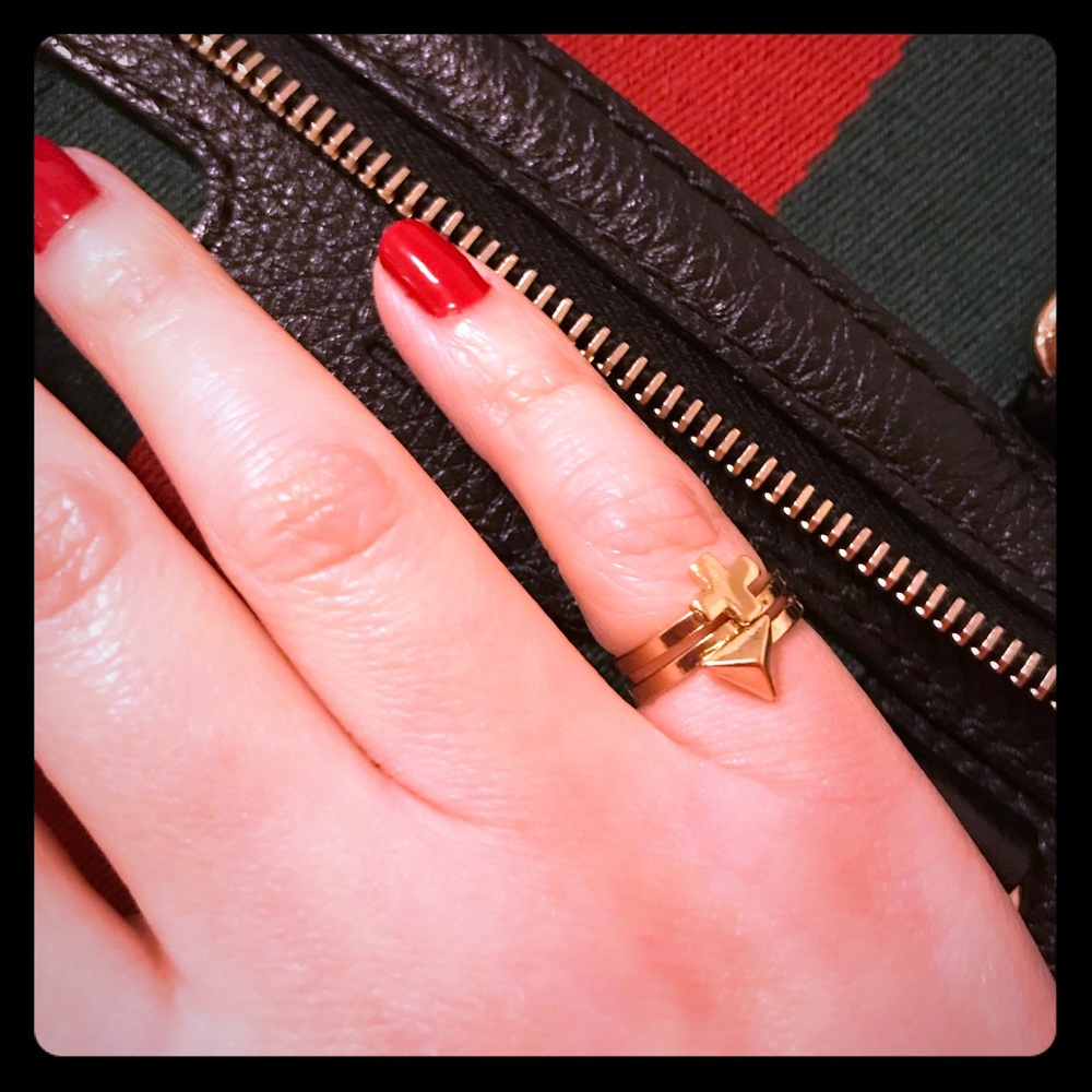 Brandy Melville Gold Cross Pinky Midi Ring